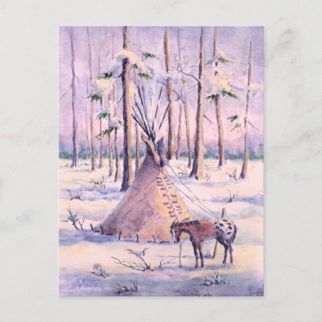 Cartão Postal TIPI, APLICAR e NEVE por SHARON SHARPE (Frente)