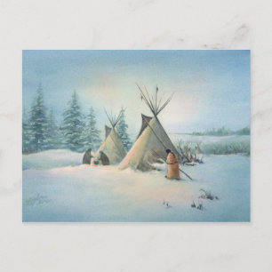 Cartão Postal TIPI CAMP SQUAW by SHARON SHARPE
