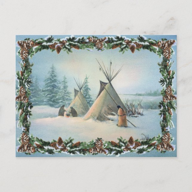 Cartão Postal TIPI CAMP SQUAW by SHARON SHARPE (Frente)