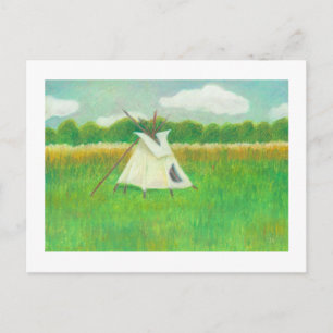 Cartão Postal Tipi teepee central de Minnesota - desenho da pais