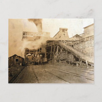 Cartão Postal Típica de carvão na mina de Gaston