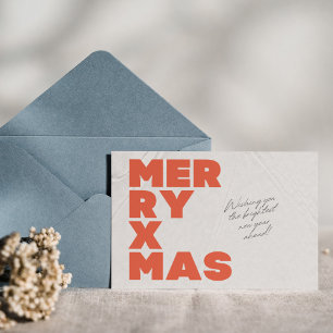 Cartão Postal Típica Minimalista Saudações Feliz de Natal