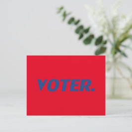 Cartão Postal Típica moderna do eleitor vermelha e azul