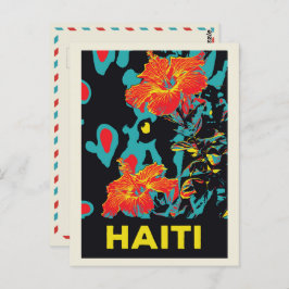 Cartão postal típico de caribe hibisco do Haiti
