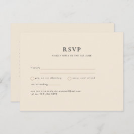 Cartão Postal Tipografia de Casamento Moderna Creme Magnólia