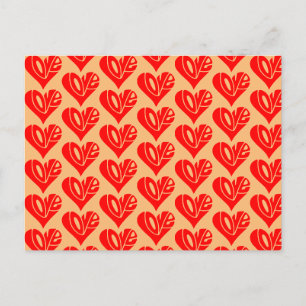 Cartão Postal Tipografia do Amor em Forma de Coração