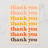 Tipografia Simples Retro Obrigado Pêssego e Amarel