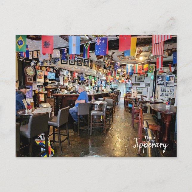 Cartão Postal Tipperary Pub Quintessencial - Irlanda (Frente)