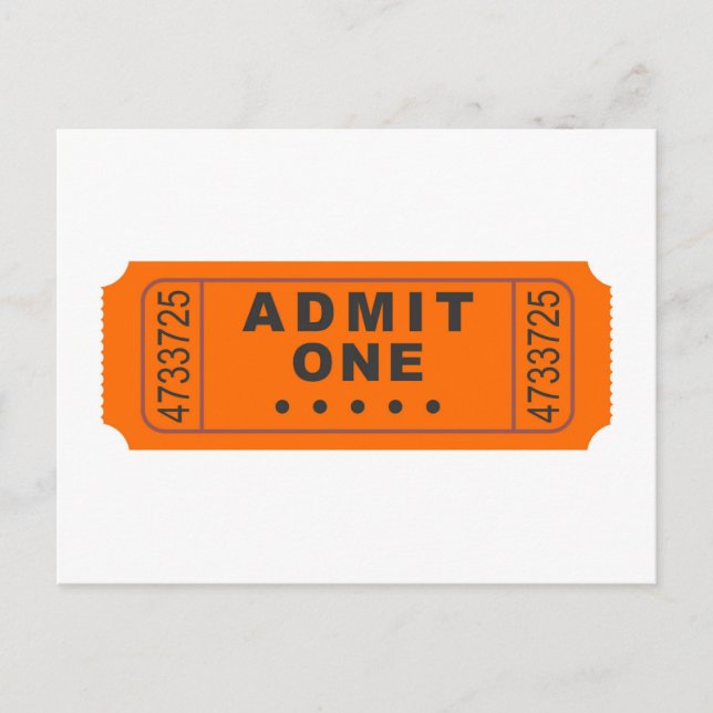 Cartão Postal Tíquete de cinema (Frente)