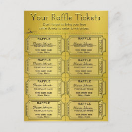 Cartão Postal Tíquetes de Raffle de ouro