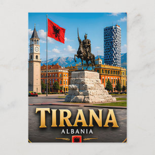 Cartão Postal Tirana Albânia Fuga da Capital Mediterrânea 📍