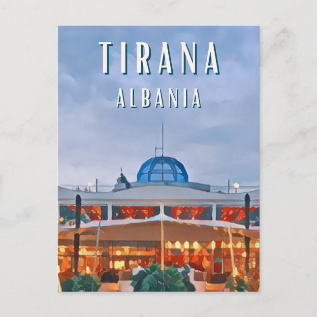 Cartão Postal Tirana, la capitale animée de l'Albanie (Frente)