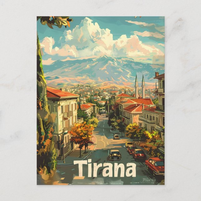 Cartão Postal Tirana Vintage (Frente)