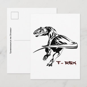 Cartão Postal Tiranossauro rex Dinossauro