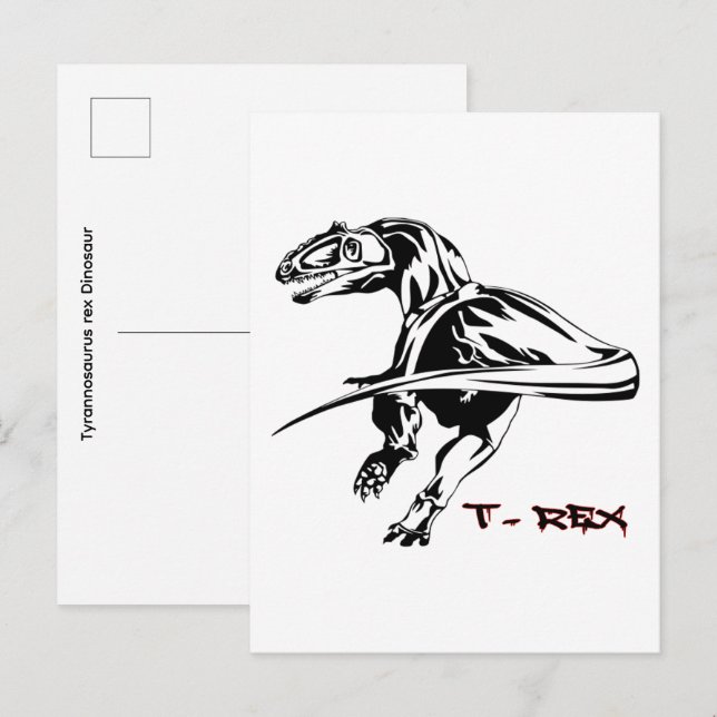 Cartão Postal Tiranossauro rex Dinossauro (Frente/Verso)