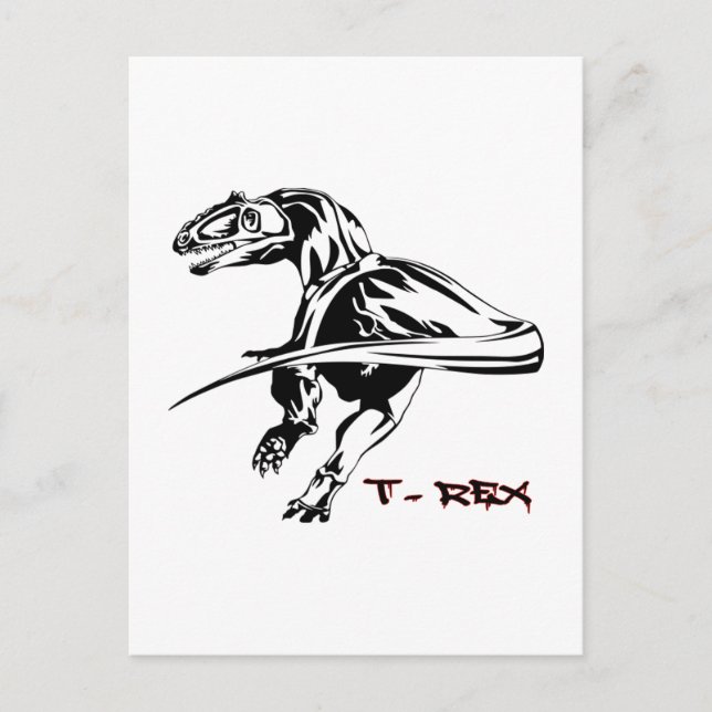 Cartão Postal Tiranossauro rex Dinossauro (Frente)