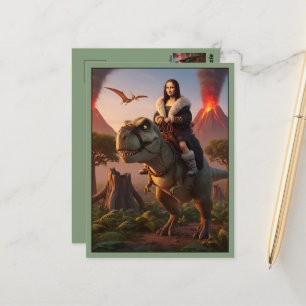 Cartão Postal Tiranossauro Rex Dinossauro Engraçado