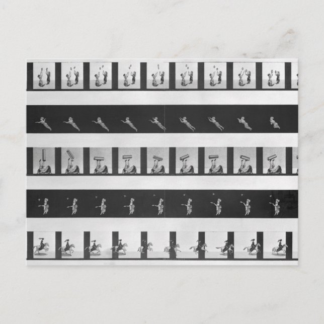 Cartão Postal Tiras da imagem para um praxinoscope (Frente)