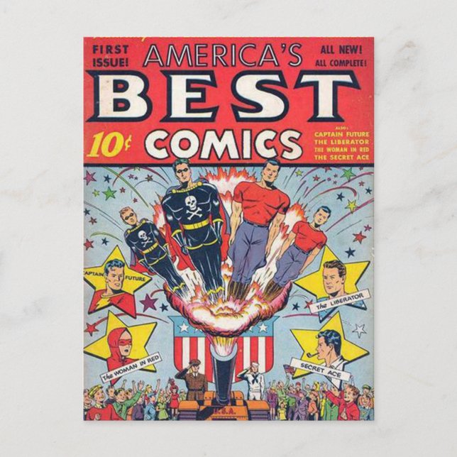 Cartão Postal Tiras de banda desenhada - (Frente)