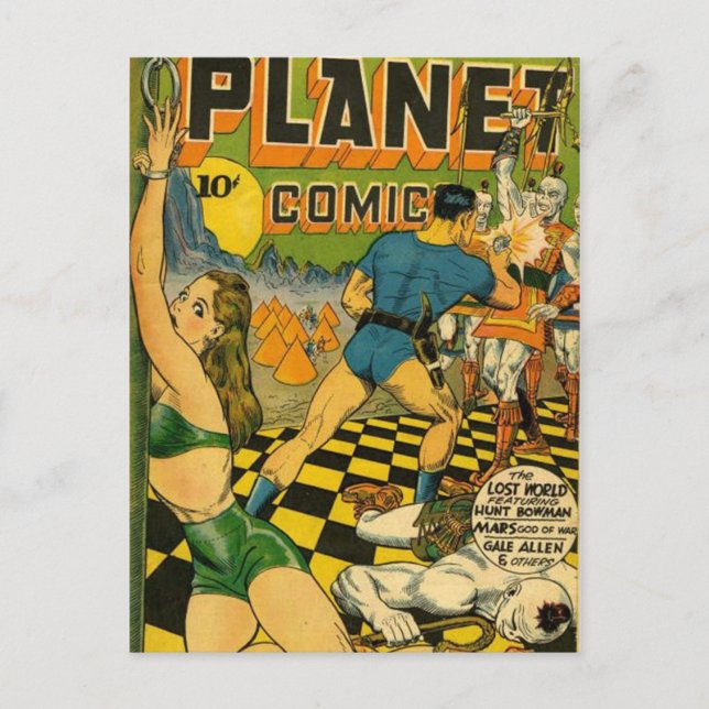 Cartão Postal Tiras de quadrinhos antigos - (Frente)