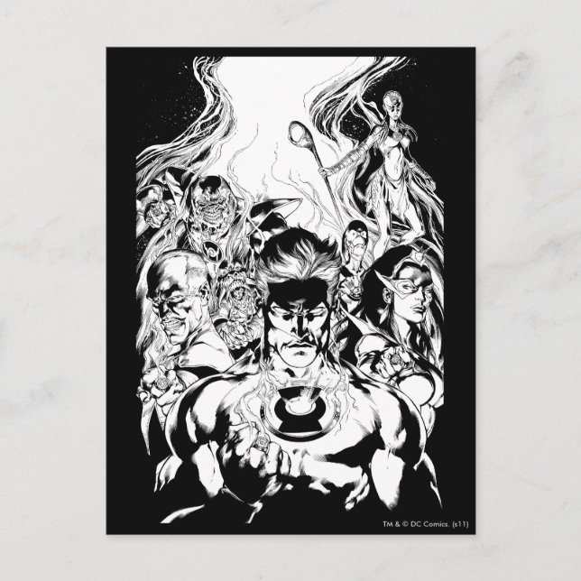 Cartão Postal Tiro de Grupo do Corpo de Lanternas (Frente)