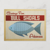 Tiros de Bull Viagens vintage de peixe azul