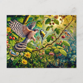 Cartão Postal Tit de reposição e Excelente no alimentador