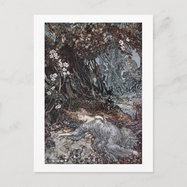 Cartão Postal Titania Lying Asleep (Frente)