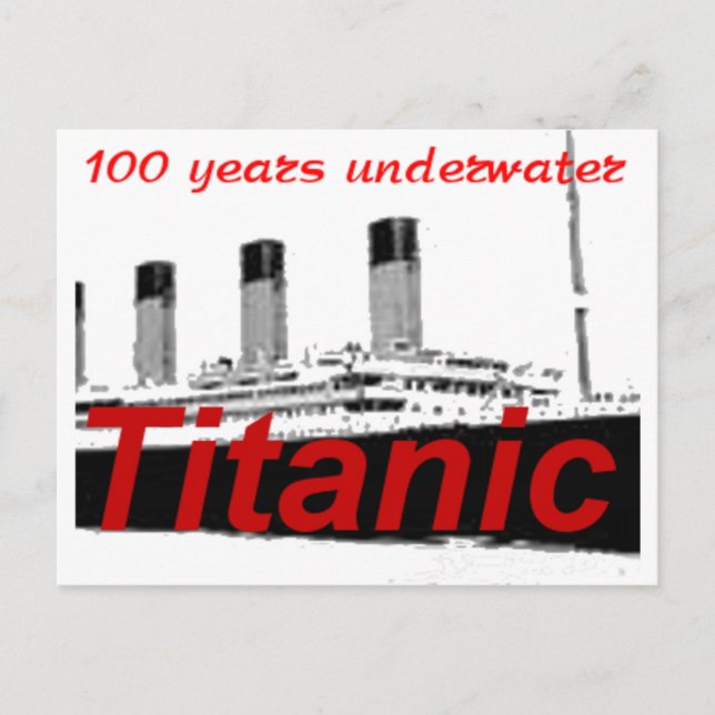 Cartão Postal Titanic: 100 Anos Embaixo da Água (Frente)