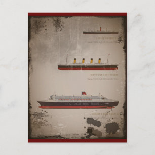 Cartão Postal Titanic Carpathia e Mary