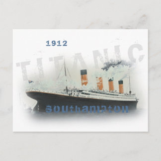 Cartão Postal Titanic de Texto Personalizado da Vintage