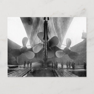 Cartão Postal Titânico na doca seca, 1910