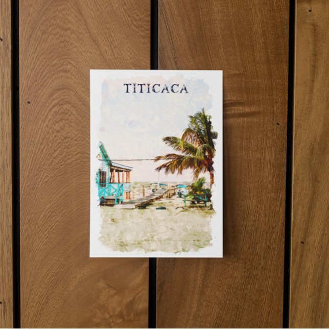 Cartão Postal Titicaca Lake Beach Scenery América do Sul (titicaca lake beach postcard)