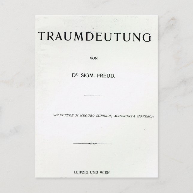 Cartão Postal Titlepage to Die Traumdeutung por Sigmund Freud (Frente)
