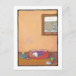 Cartão Postal Titular: Doente Cachorro - adorável saúde da gripe
