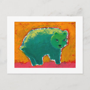Cartão Postal Titular: Meu Amigo é um Urso - Arte zangada divert