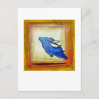 Cartão Postal Titular: Pequeno Porco Azul - Voadora de fé de esp