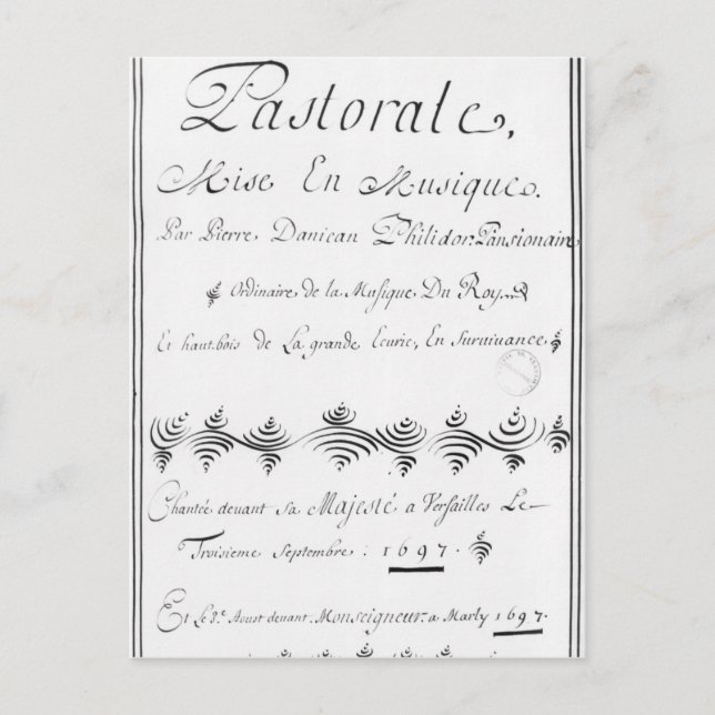 Cartão Postal Título da página 'Pastorale' (Frente)
