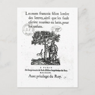 Cartão Postal Título do primeiro dicionário franco-latino