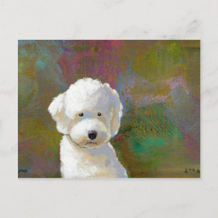 Cartão Postal Título: Estou pensando sobre isso - adorável cã