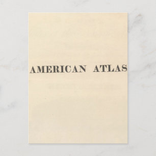 Cartão Postal Título Page American Atlas