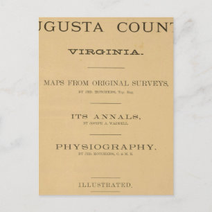 Cartão Postal Título Page Augusta County, Virgínia