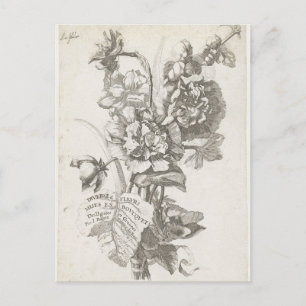 Cartão Postal Título Página com um Buquê de Pessoas 3