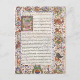 Cartão Postal Titus Livius História de Roma Manuscrito Medieval