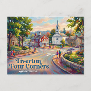 Cartão Postal Tiverton Four Corners Rhode Island