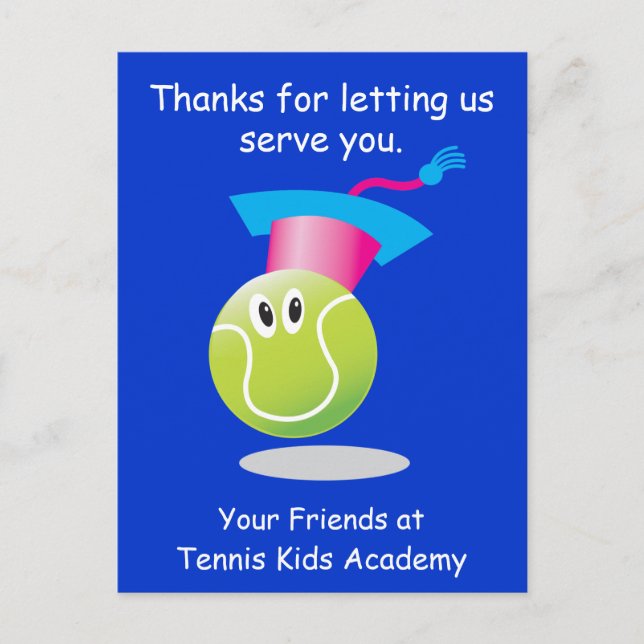 Cartão Postal TKA_ Obrigados por nos deixar servir seu lembrete_ (Frente)