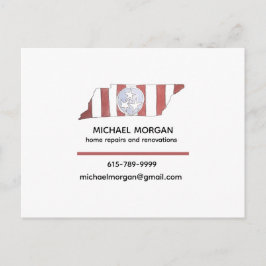 Cartão Postal TN state flag business cards