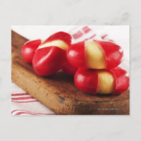 Toalha de chá listrada vermelha no fundo