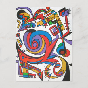 Cartão Postal Tocar-me um pouco de jazz - Cartão-postal de Abstr