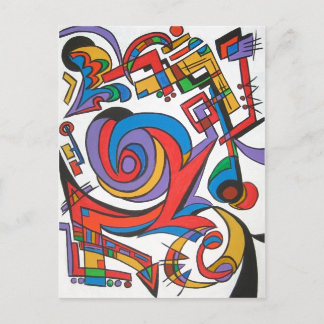 Cartão Postal Tocar-me um pouco de jazz - Cartão-postal de Abstr (Frente)